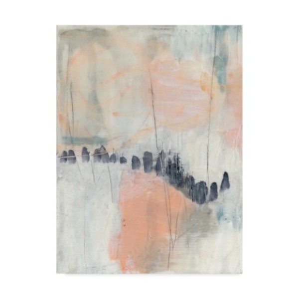 Trademark Fine Art Jennifer Goldberger 'Blush And Navy I' Canvas Art, 14x19 WAG07775-C1419GG